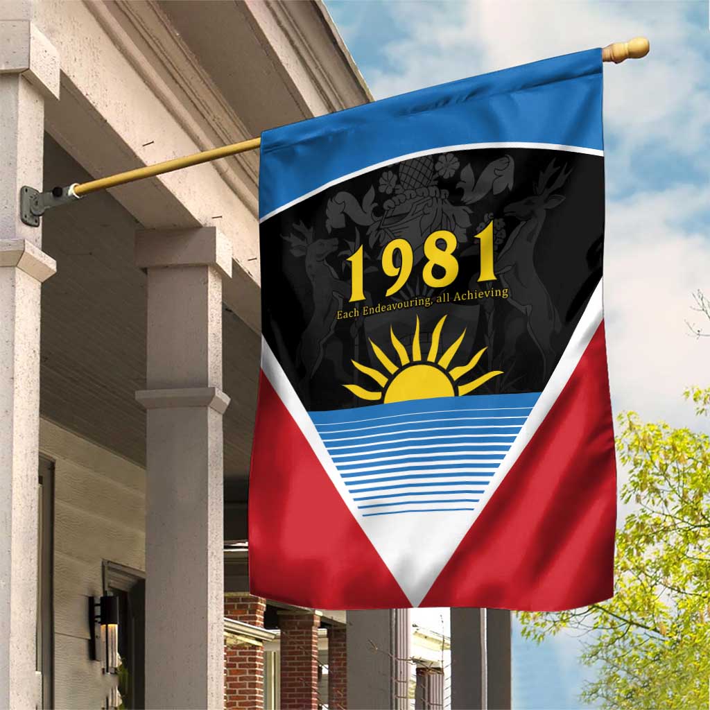 ‎Afro-Antiguans and Barbudans 1981 Garden Flag Each Endeavouring All Achieving