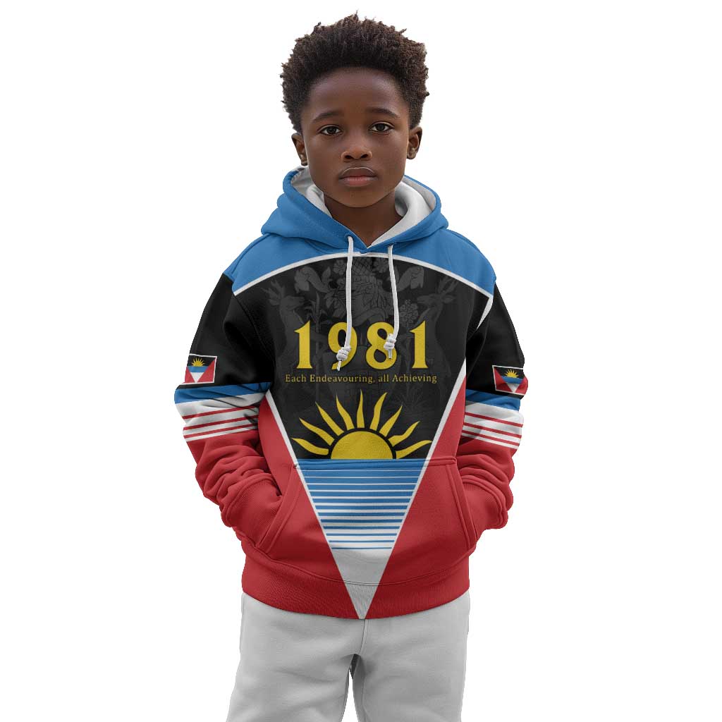 ‎Afro-Antiguans and Barbudans 1981 Kid Hoodie Each Endeavouring All Achieving