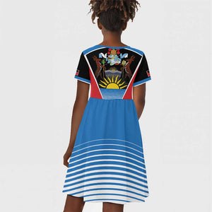 ‎Afro-Antiguans and Barbudans 1981 Kid Short Sleeve Dress Each Endeavouring All Achieving