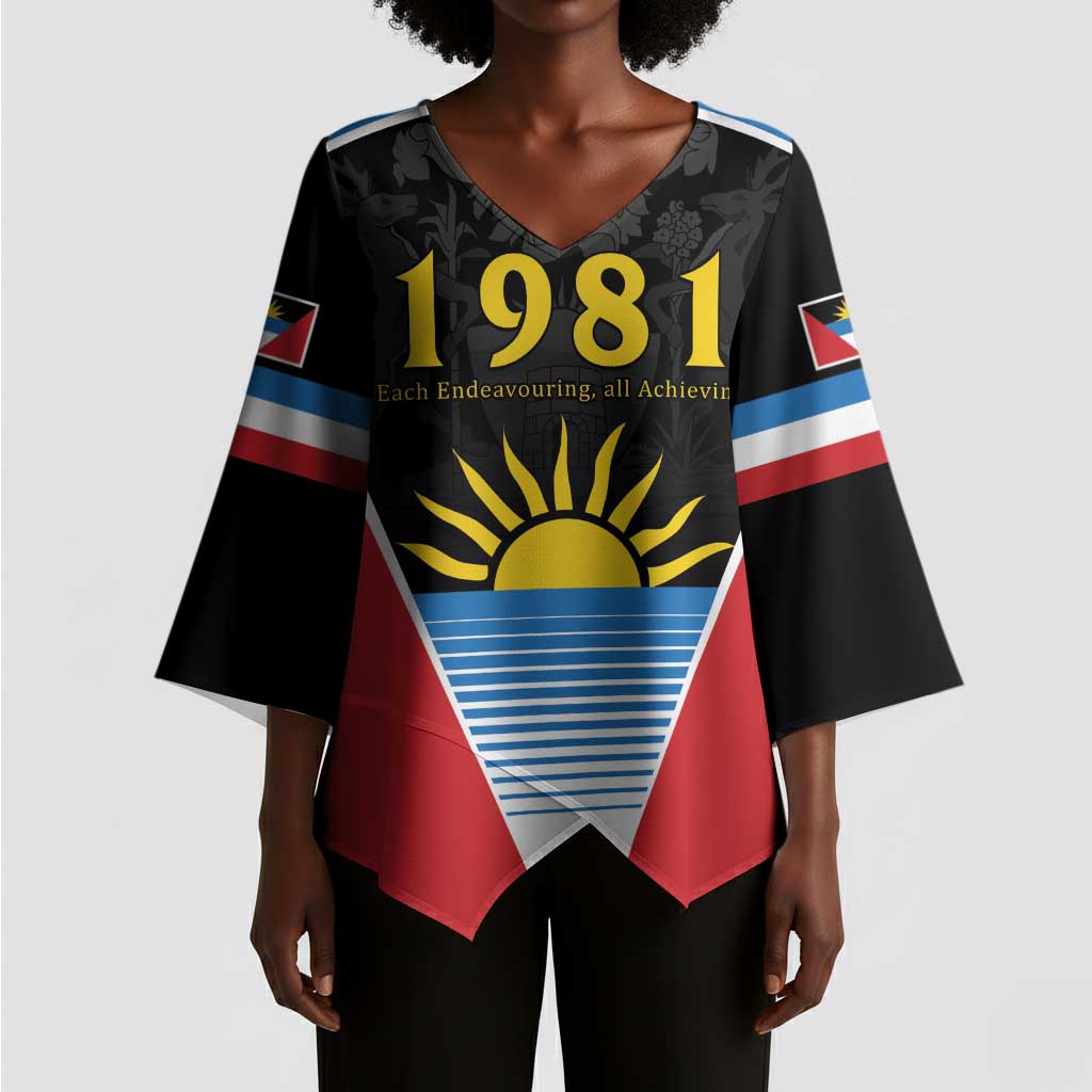 ‎Afro-Antiguans and Barbudans 1981 Kimono Sleeve Blouse Each Endeavouring All Achieving