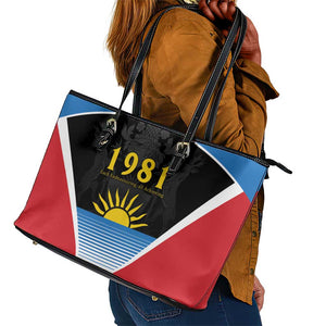 ‎Afro-Antiguans and Barbudans 1981 Leather Tote Bag Each Endeavouring All Achieving