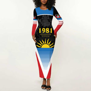 ‎Afro-Antiguans and Barbudans 1981 Long Sleeve Bodycon Dress Each Endeavouring All Achieving