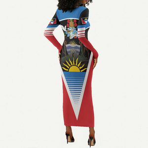 ‎Afro-Antiguans and Barbudans 1981 Long Sleeve Bodycon Dress Each Endeavouring All Achieving