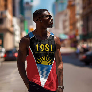 ‎Afro-Antiguans and Barbudans 1981 Men Tank Top Each Endeavouring All Achieving