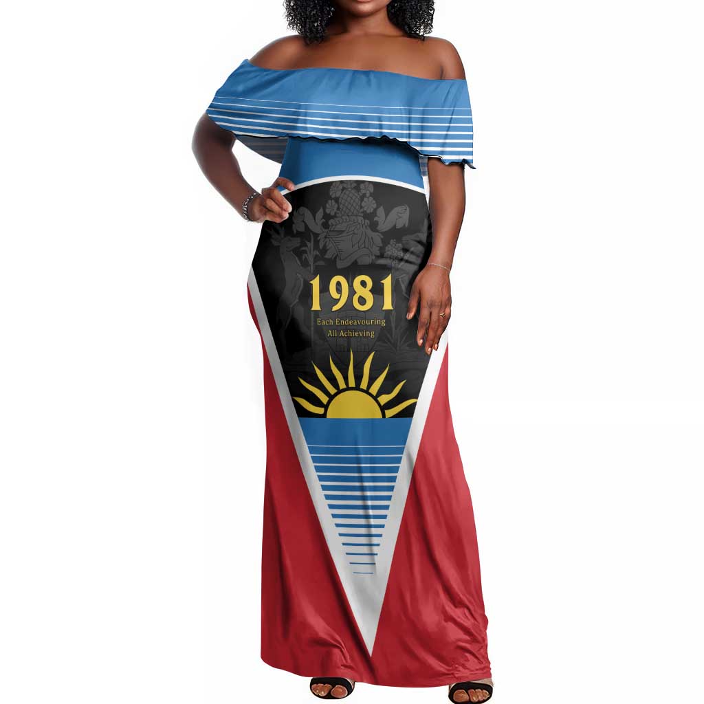 ‎Afro-Antiguans and Barbudans 1981 Off Shoulder Maxi Dress Each Endeavouring All Achieving