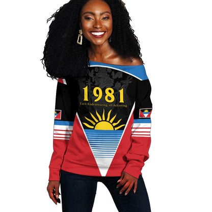 ‎Afro-Antiguans and Barbudans 1981 Off Shoulder Sweater Each Endeavouring All Achieving