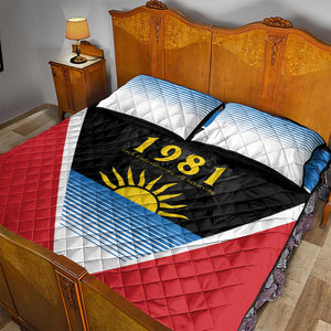 ‎Afro-Antiguans and Barbudans 1981 Quilt Bed Set Each Endeavouring All Achieving