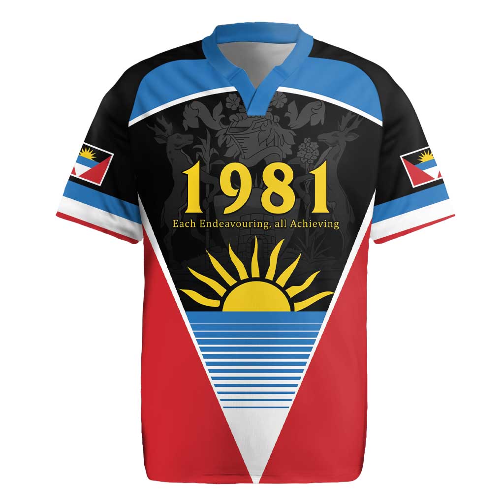 ‎Afro-Antiguans and Barbudans 1981 Rugby Jersey Each Endeavouring All Achieving