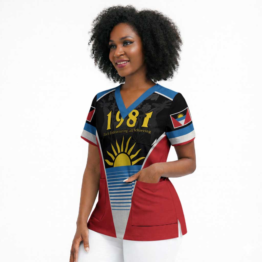 ‎Afro-Antiguans and Barbudans 1981 Scrub Top Each Endeavouring All Achieving