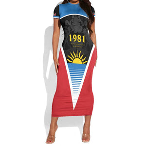 ‎Afro-Antiguans and Barbudans 1981 Short Sleeve Bodycon Dress Each Endeavouring All Achieving