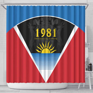 ‎Afro-Antiguans and Barbudans 1981 Shower Curtain Each Endeavouring All Achieving