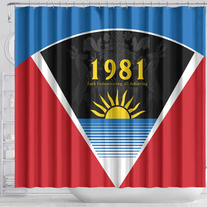 ‎Afro-Antiguans and Barbudans 1981 Shower Curtain Each Endeavouring All Achieving