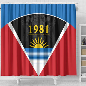 ‎Afro-Antiguans and Barbudans 1981 Shower Curtain Each Endeavouring All Achieving