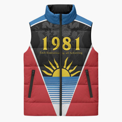 ‎Afro-Antiguans and Barbudans 1981 Sleeveless Puffer Jacket Each Endeavouring All Achieving