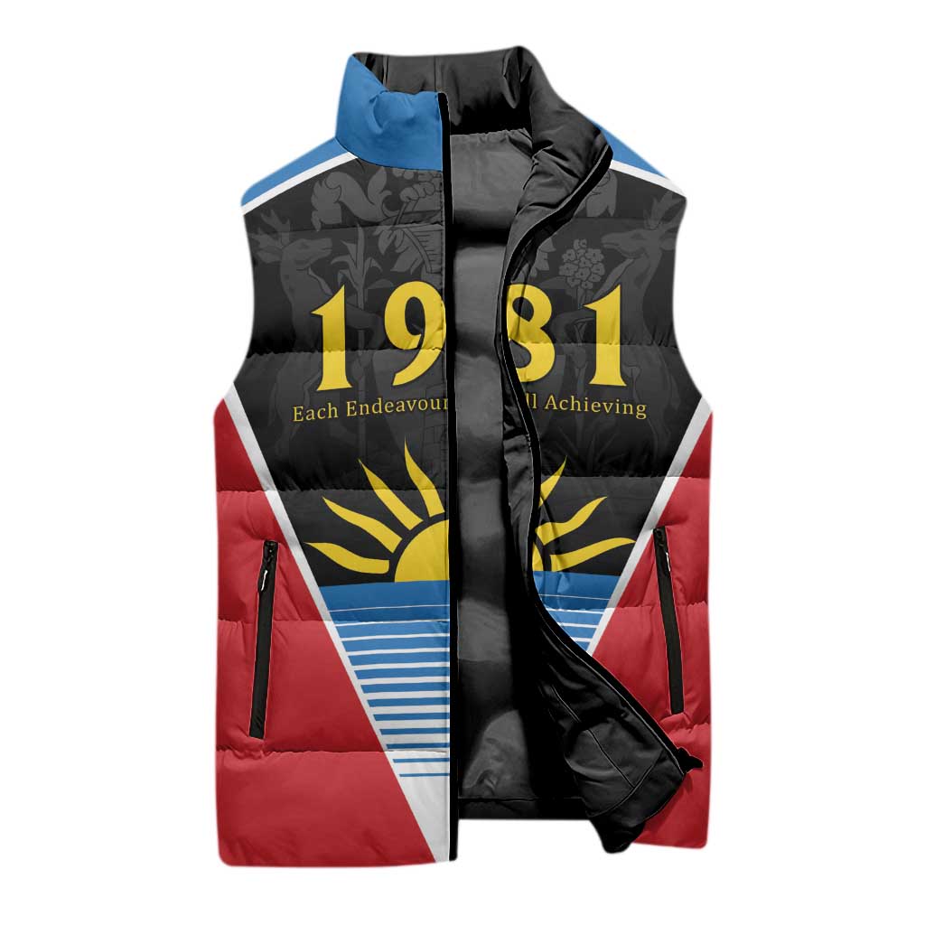 ‎Afro-Antiguans and Barbudans 1981 Sleeveless Puffer Jacket Each Endeavouring All Achieving