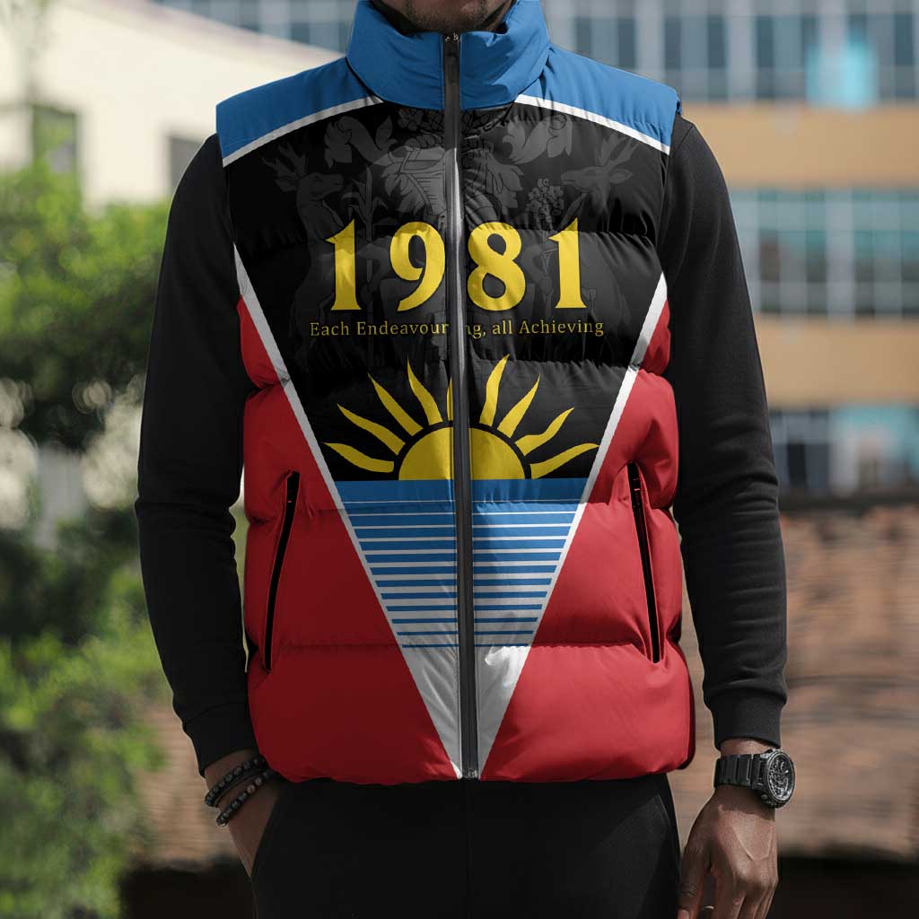 ‎Afro-Antiguans and Barbudans 1981 Sleeveless Puffer Jacket Each Endeavouring All Achieving