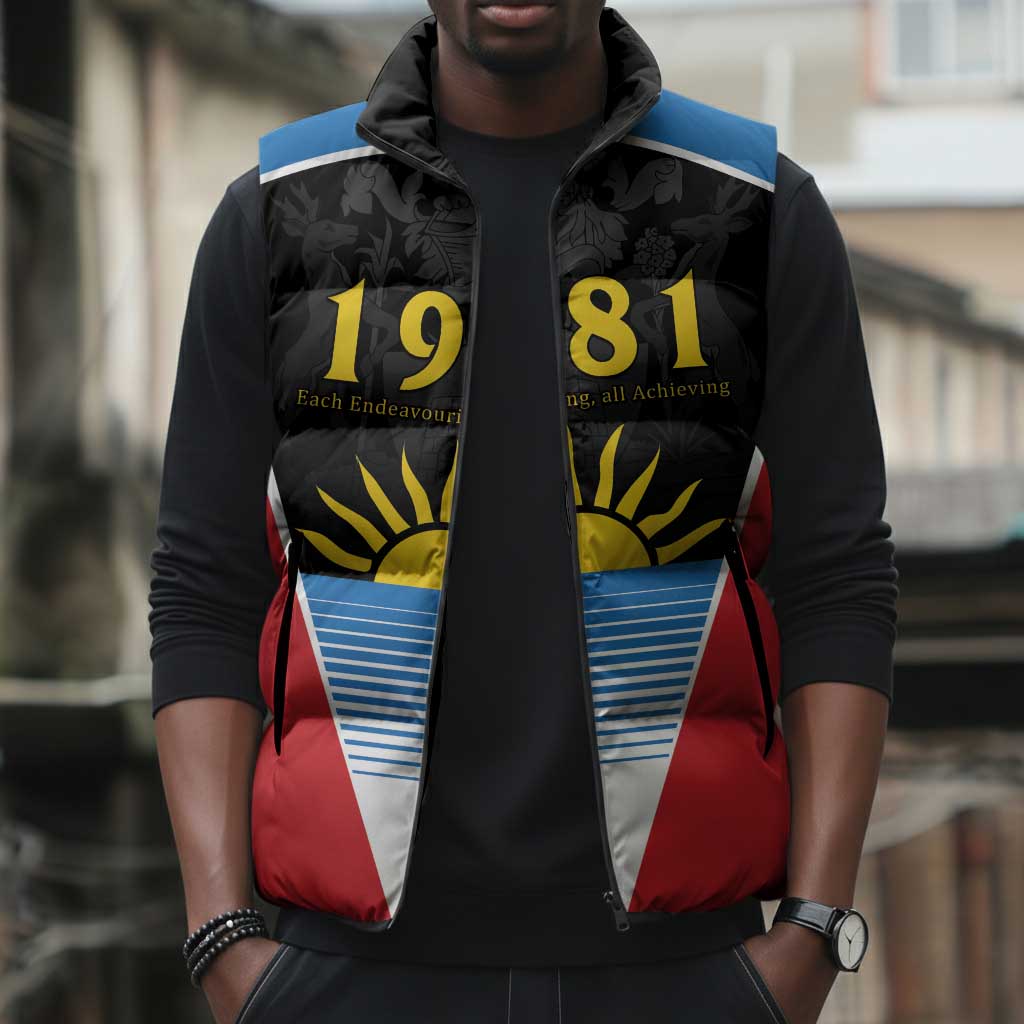 ‎Afro-Antiguans and Barbudans 1981 Sleeveless Puffer Jacket Each Endeavouring All Achieving