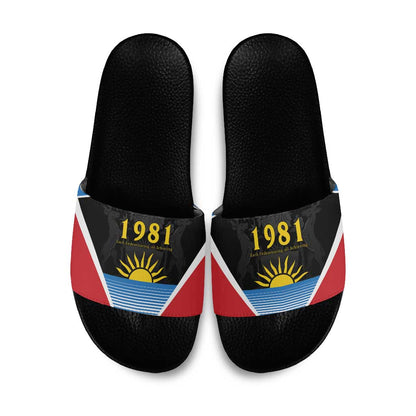 ‎Afro-Antiguans and Barbudans 1981 Slide Sandals Each Endeavouring All Achieving