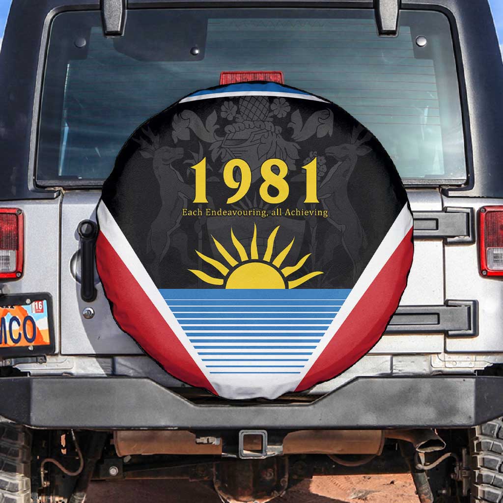 ‎Afro-Antiguans and Barbudans 1981 Spare Tire Cover Each Endeavouring All Achieving