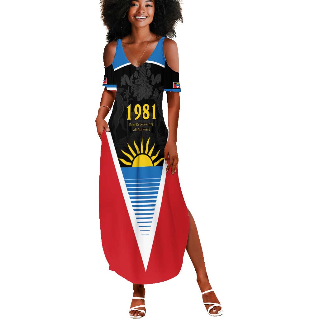 ‎Afro-Antiguans and Barbudans 1981 Summer Maxi Dress Each Endeavouring All Achieving