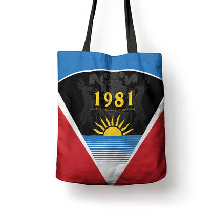 ‎Afro-Antiguans and Barbudans 1981 Tote Bag Each Endeavouring All Achieving