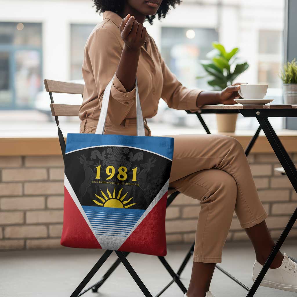 ‎Afro-Antiguans and Barbudans 1981 Tote Bag Each Endeavouring All Achieving