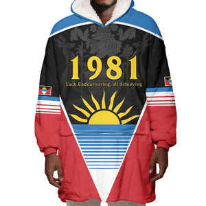 ‎Afro-Antiguans and Barbudans 1981 Wearable Blanket Hoodie Each Endeavouring All Achieving