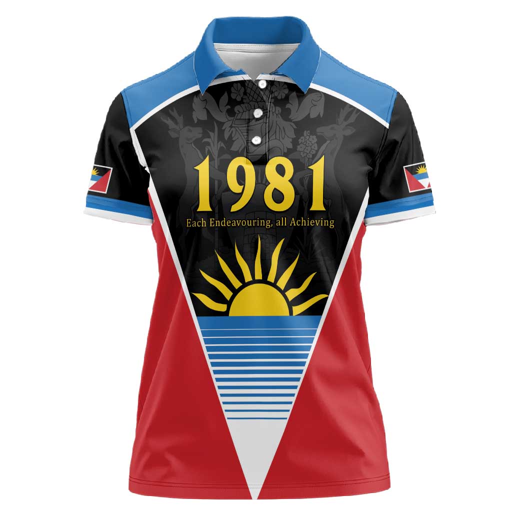 ‎Afro-Antiguans and Barbudans 1981 Women Polo Shirt Each Endeavouring All Achieving