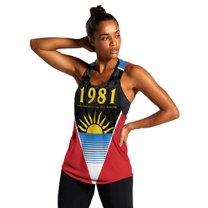 ‎Afro-Antiguans and Barbudans 1981 Women Racerback Tank Each Endeavouring All Achieving