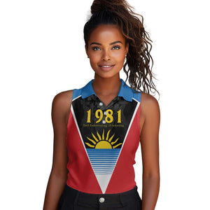 ‎Afro-Antiguans and Barbudans 1981 Women Sleeveless Polo Shirt Each Endeavouring All Achieving