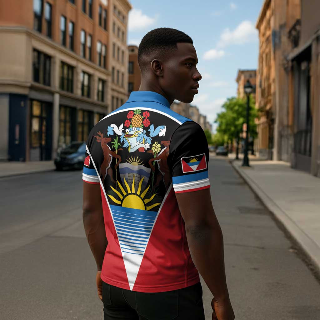 ‎Afro-Antiguans and Barbudans 1981 Zipper Polo Shirt Each Endeavouring All Achieving