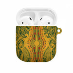 Dashiki and Polynesian Pattern AirPods Case Afro Pacific Culture Gold Version