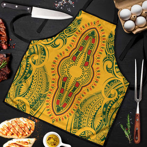 Dashiki and Polynesian Pattern Apron Afro Pacific Culture Gold Version