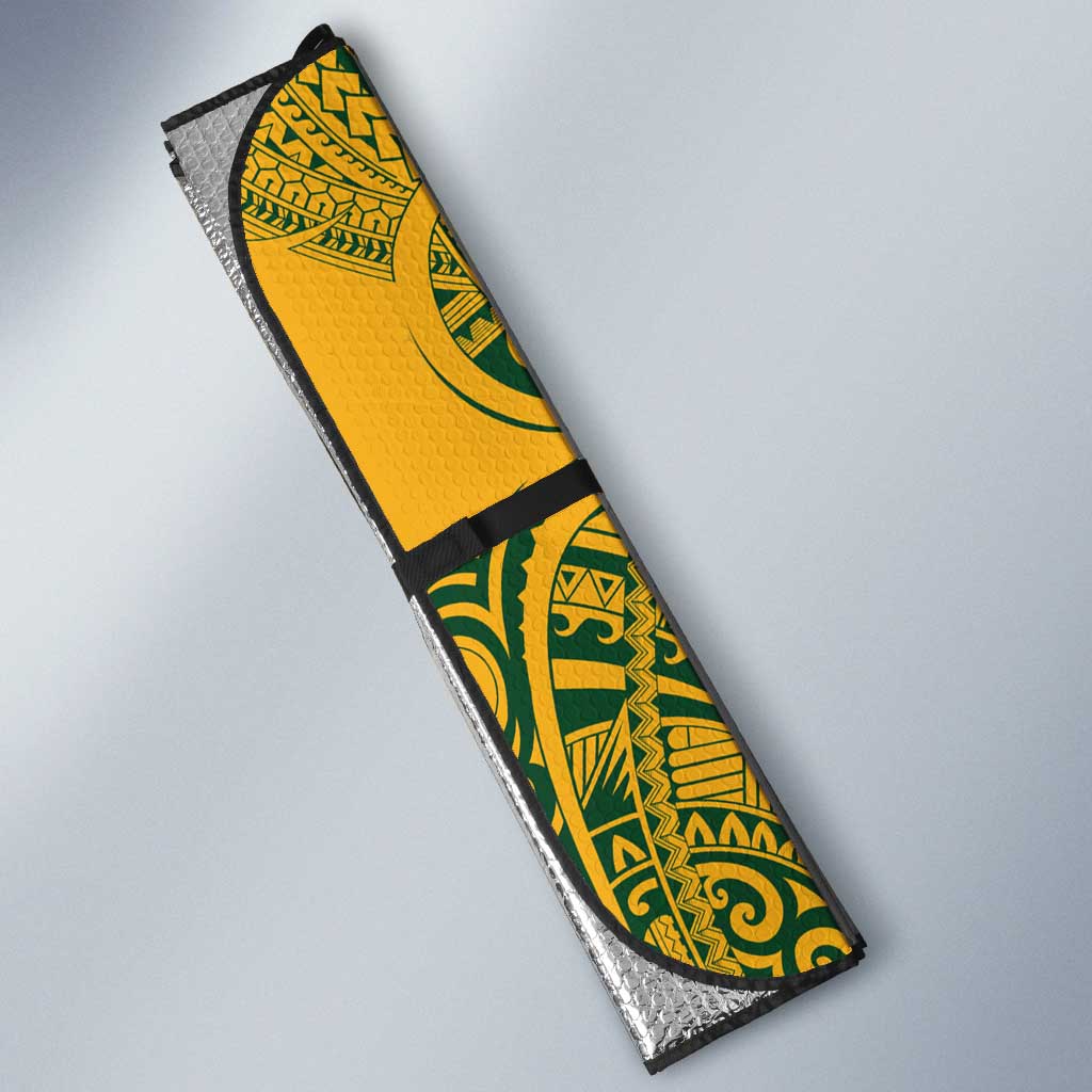 Dashiki and Polynesian Pattern Auto Sun Shade Afro Pacific Culture Gold Version