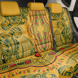 Dashiki and Polynesian Pattern Back Car Seat Cover Afro Pacific Culture Gold Version