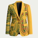 Dashiki and Polynesian Pattern Blazer Afro Pacific Culture Gold Version