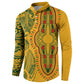 Dashiki and Polynesian Pattern Button Sweatshirt Afro Pacific Culture Gold Version