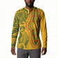 Dashiki and Polynesian Pattern Button Sweatshirt Afro Pacific Culture Gold Version