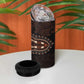 Dashiki and Polynesian Pattern 4 in 1 Can Cooler Tumbler Afro Pacific Culture Gold Version