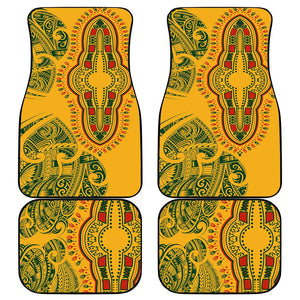 Dashiki and Polynesian Pattern Car Mats Afro Pacific Culture Gold Version