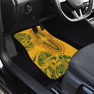 Dashiki and Polynesian Pattern Car Mats Afro Pacific Culture Gold Version