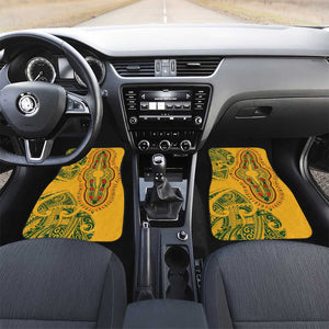 Dashiki and Polynesian Pattern Car Mats Afro Pacific Culture Gold Version