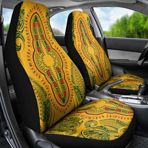 Dashiki and Polynesian Pattern Car Seat Cover Afro Pacific Culture Gold Version