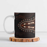 Dashiki and Polynesian Pattern Ceramic Mug Afro Pacific Culture Gold Version