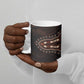 Dashiki and Polynesian Pattern Ceramic Mug Afro Pacific Culture Gold Version