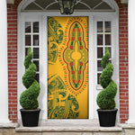 Dashiki and Polynesian Pattern Door Cover Afro Pacific Culture Gold Version