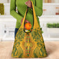 Dashiki and Polynesian Pattern Grocery Bag Afro Pacific Culture Gold Version