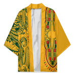 Dashiki and Polynesian Pattern Kimono Afro Pacific Culture Gold Version