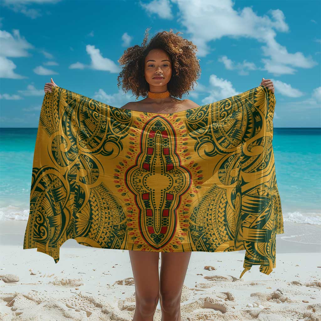 Dashiki and Polynesian Pattern Sarong Afro Pacific Culture Gold Version