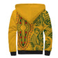 Dashiki and Polynesian Pattern Sherpa Hoodie Afro Pacific Culture Gold Version